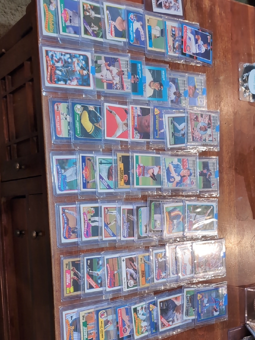 (55) 1986-89 Vintage Baseball Card Lot Canseco Clark Johnson Maddux Some Rookies